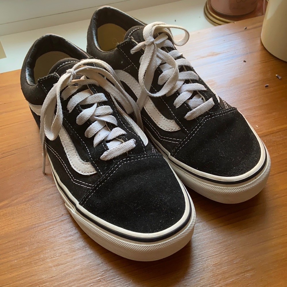Black and white vans